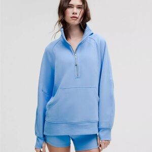 LULULEMON - Aero Blue Scuba Oversized Funnel-Neck Half Zip - $128 - M/L